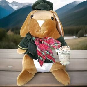 Vintage Velveteen Rabbit Ears Toy's R Us 14" Plushie Stuffed Animal Doll /w Tags